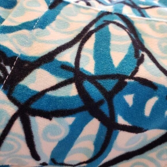 Etcetera Womens Blue & Black Printed brushed corduroy A-Line pencil Skirt Size 2 - Picture 7 of 9